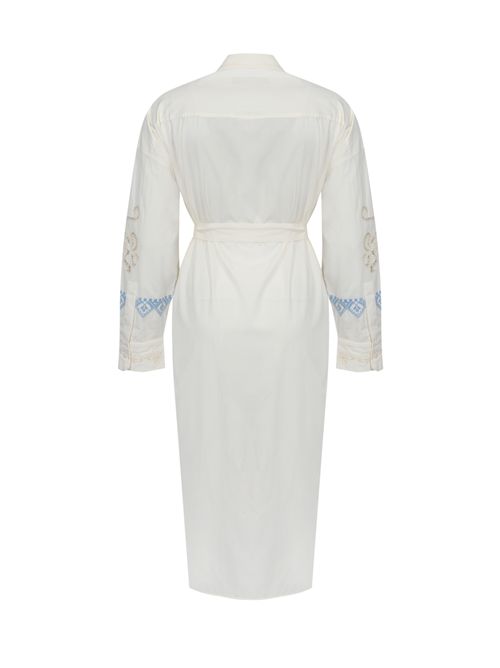 Abito chemisier WKDGRU in popeline con ricami WEEKEND MAX MARA | 2615221022600001